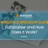 Guide cover showing a stack of discount cards and the title "What Is a Discount Card Fundraiser and How Does It Work?".